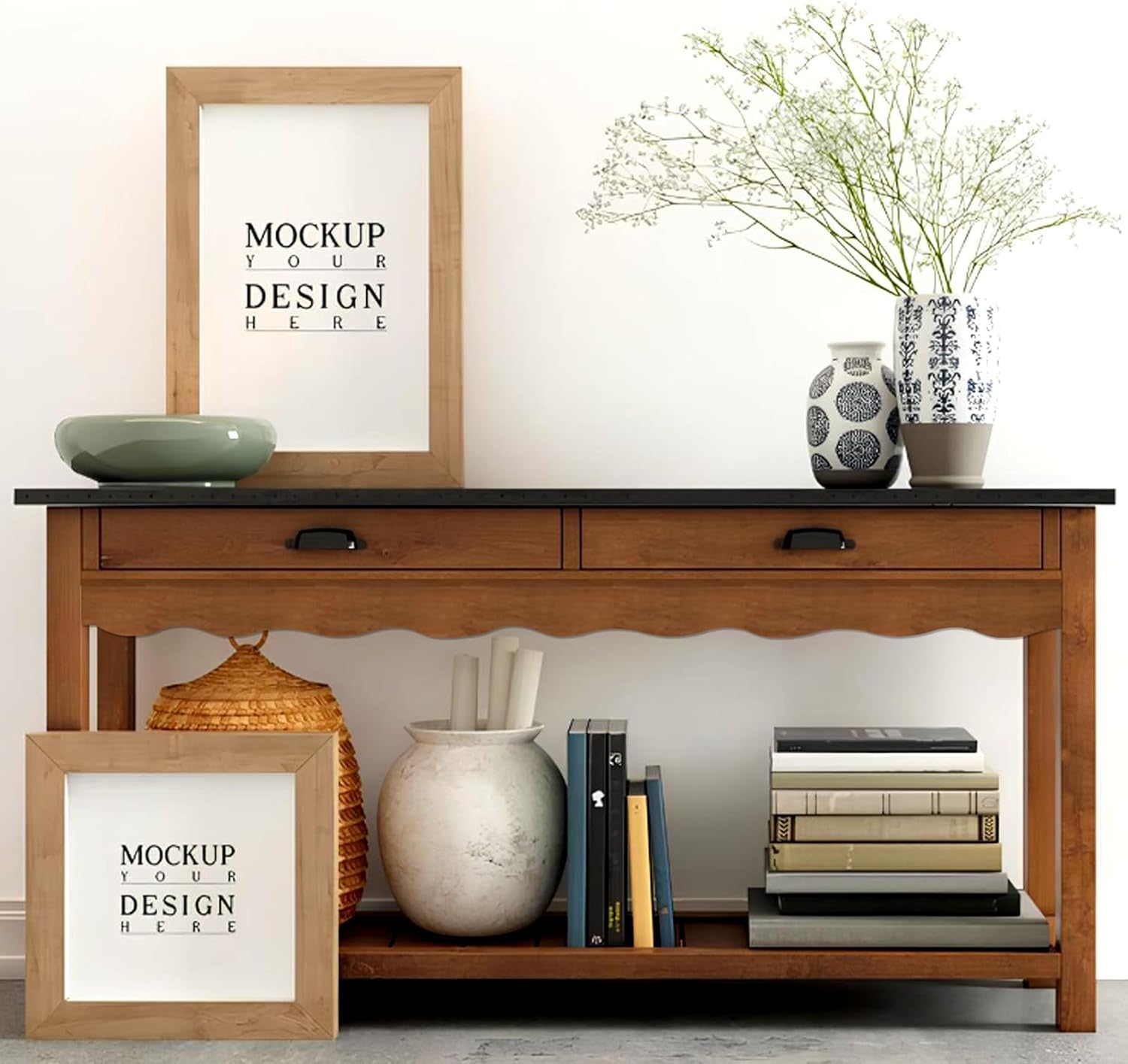 12 Pcs Unfinished Scalloped Decorative Wooden Trim | 15x1.57 Inch DIY Wooden Molding for Wall, Shelf, Cabinet, Window & Door Decoration